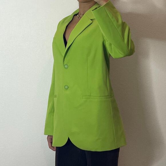 Bright Green Oversized Blazer - Picture 2 of 5